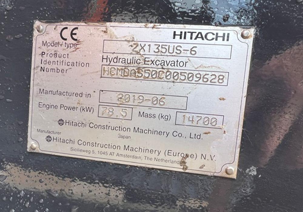 Hitachi ZX 135US-6 | Ref 3380 - Muirhead Plant Canada